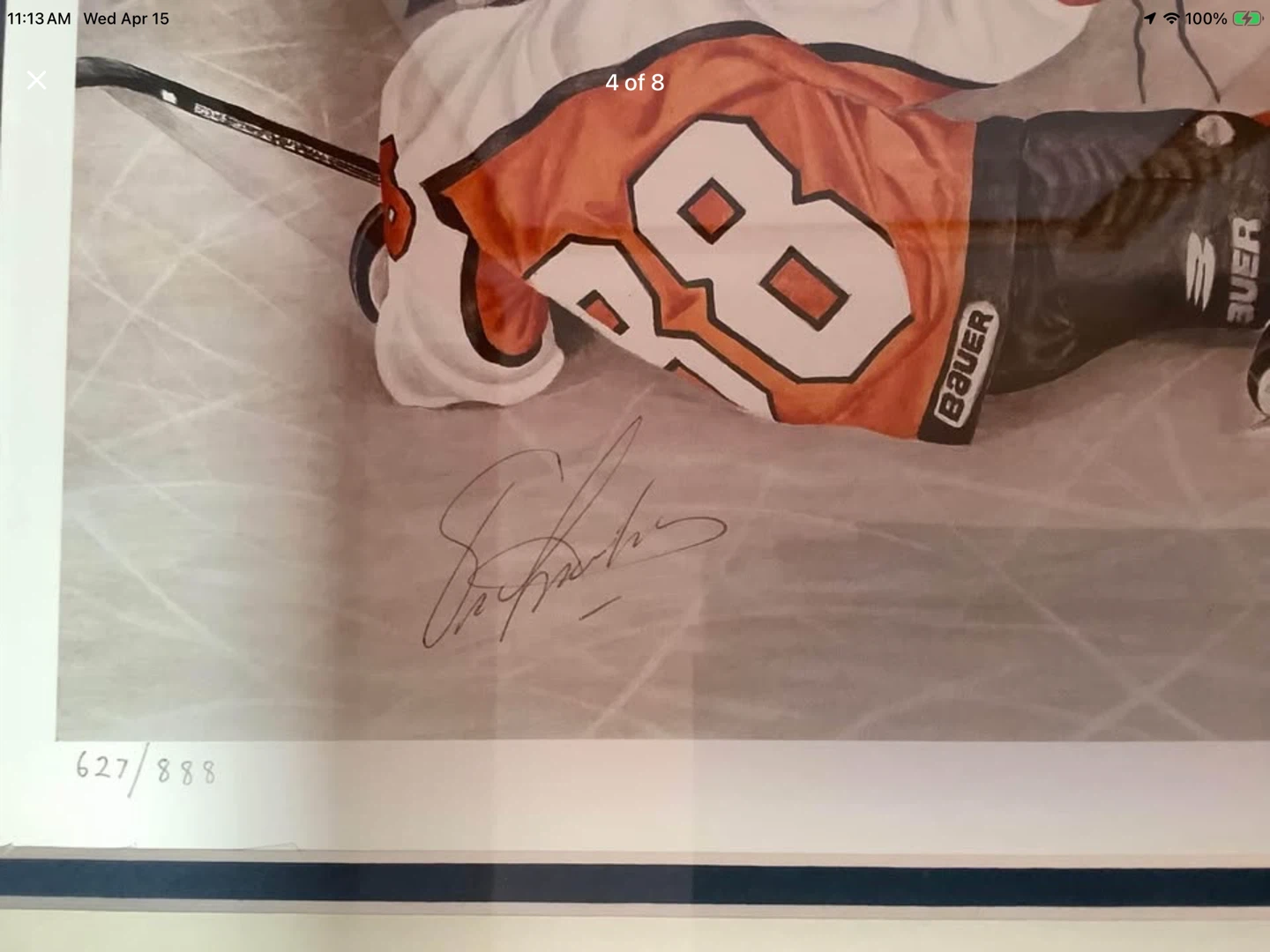 John Newby’s Vt Ltd Ed Lith Autographed by Eric & Brett Lindros🐞 - photo 5