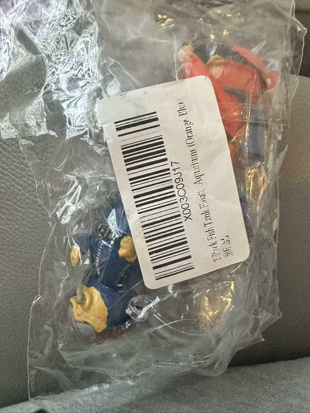2 Pack Cartoon Aquarium Diver Decorations (Blue+Orange) - photo 3