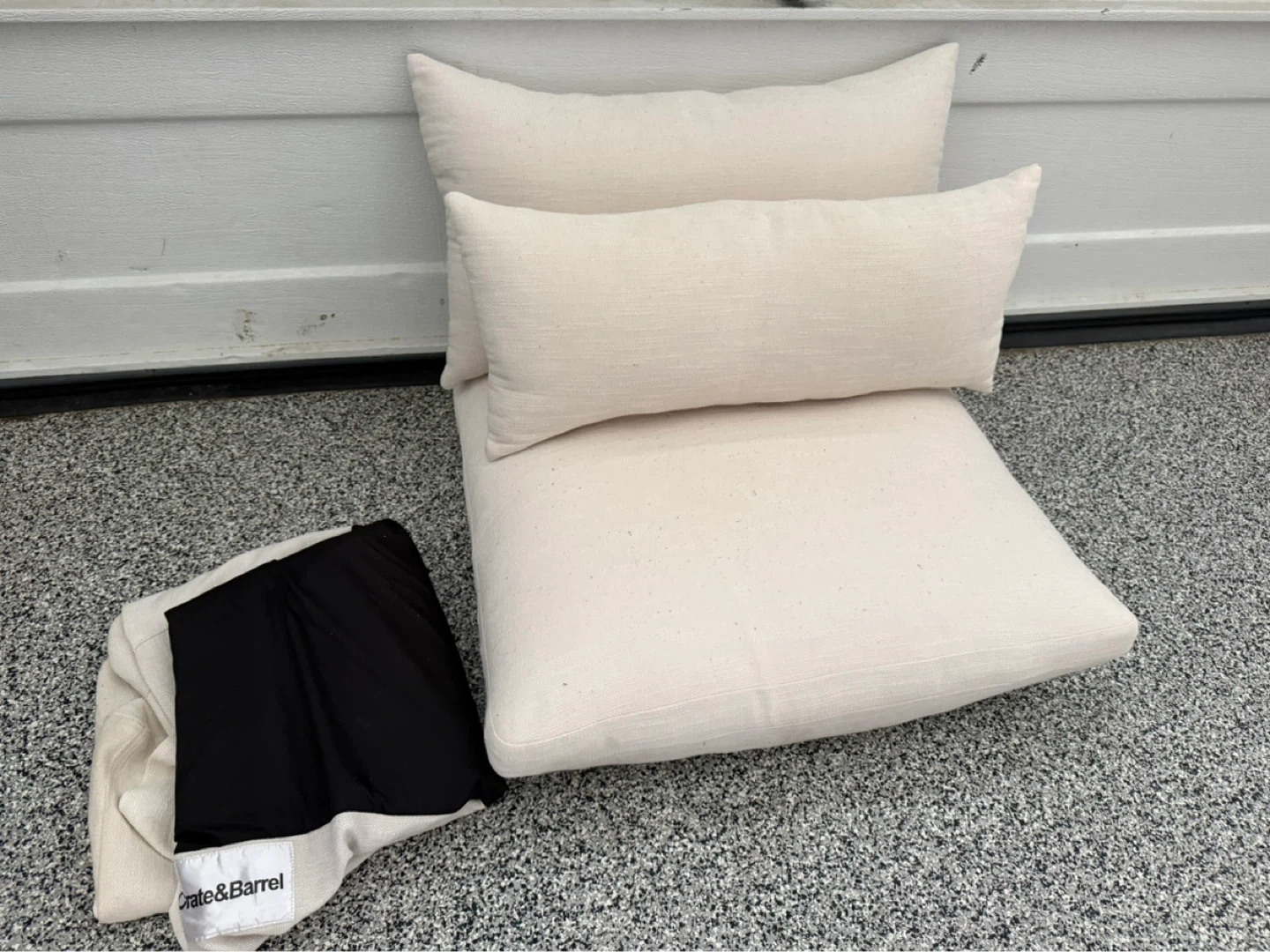Crate & Barrel - Patio chair replacement cushions and slip cover - photo 2