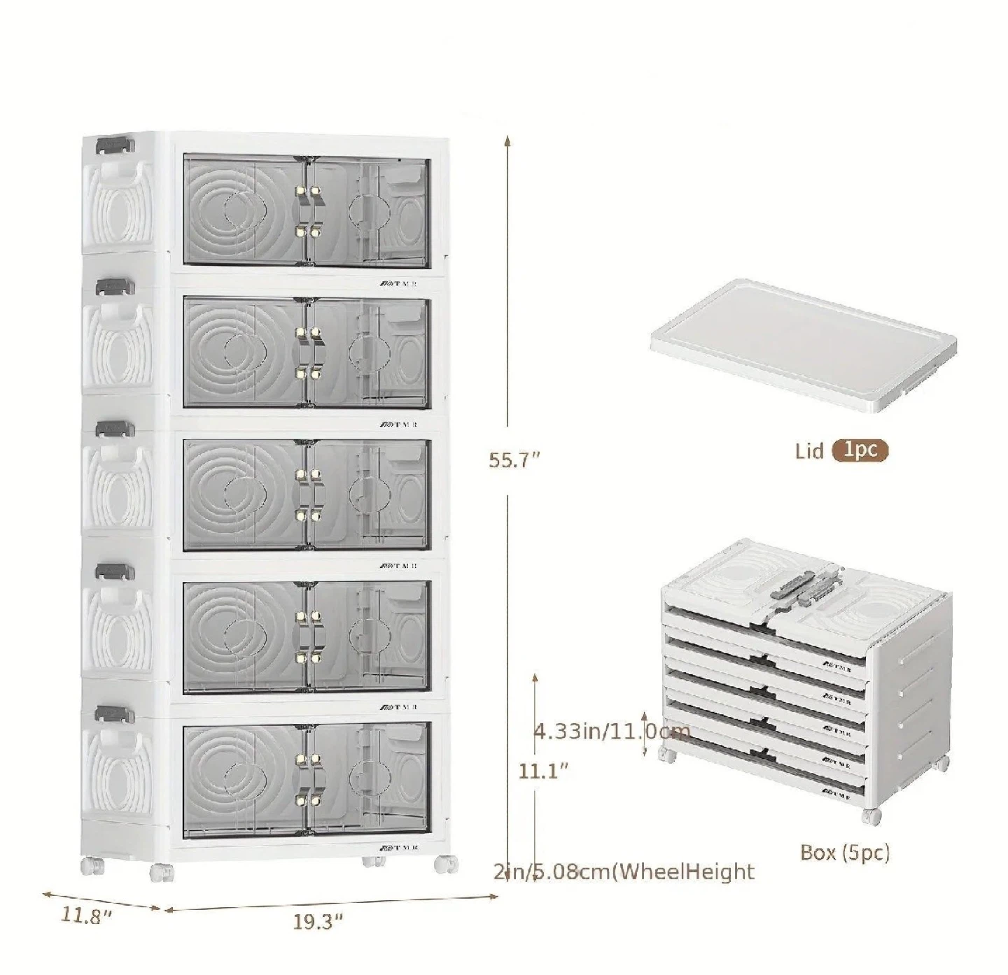 5 tier Stackable Storage Bin - photo 2