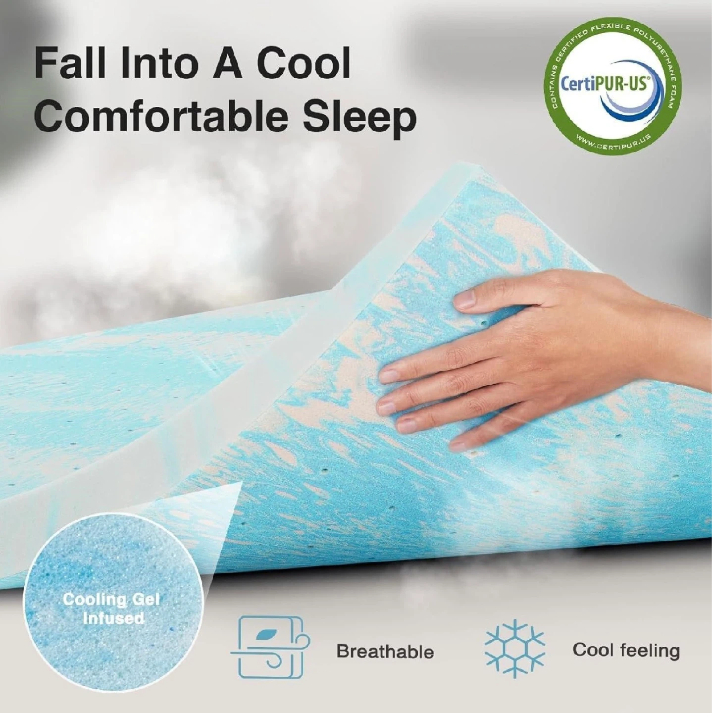 Factory Sealed 3” Memory Foam King Size Mattress Topper - photo 3