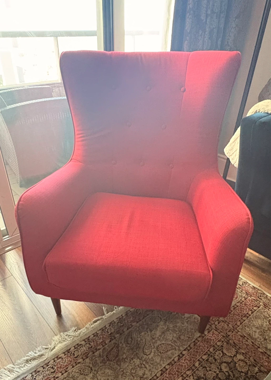 Structube Red Polo Accent Chair