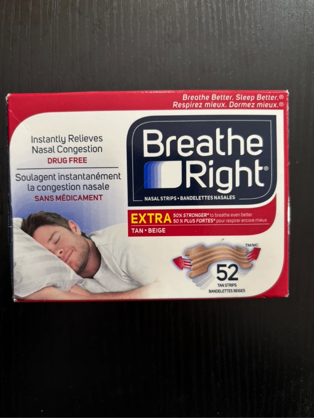 Breathe Right Extra Strength Tan Nasal Strips (52 Count)