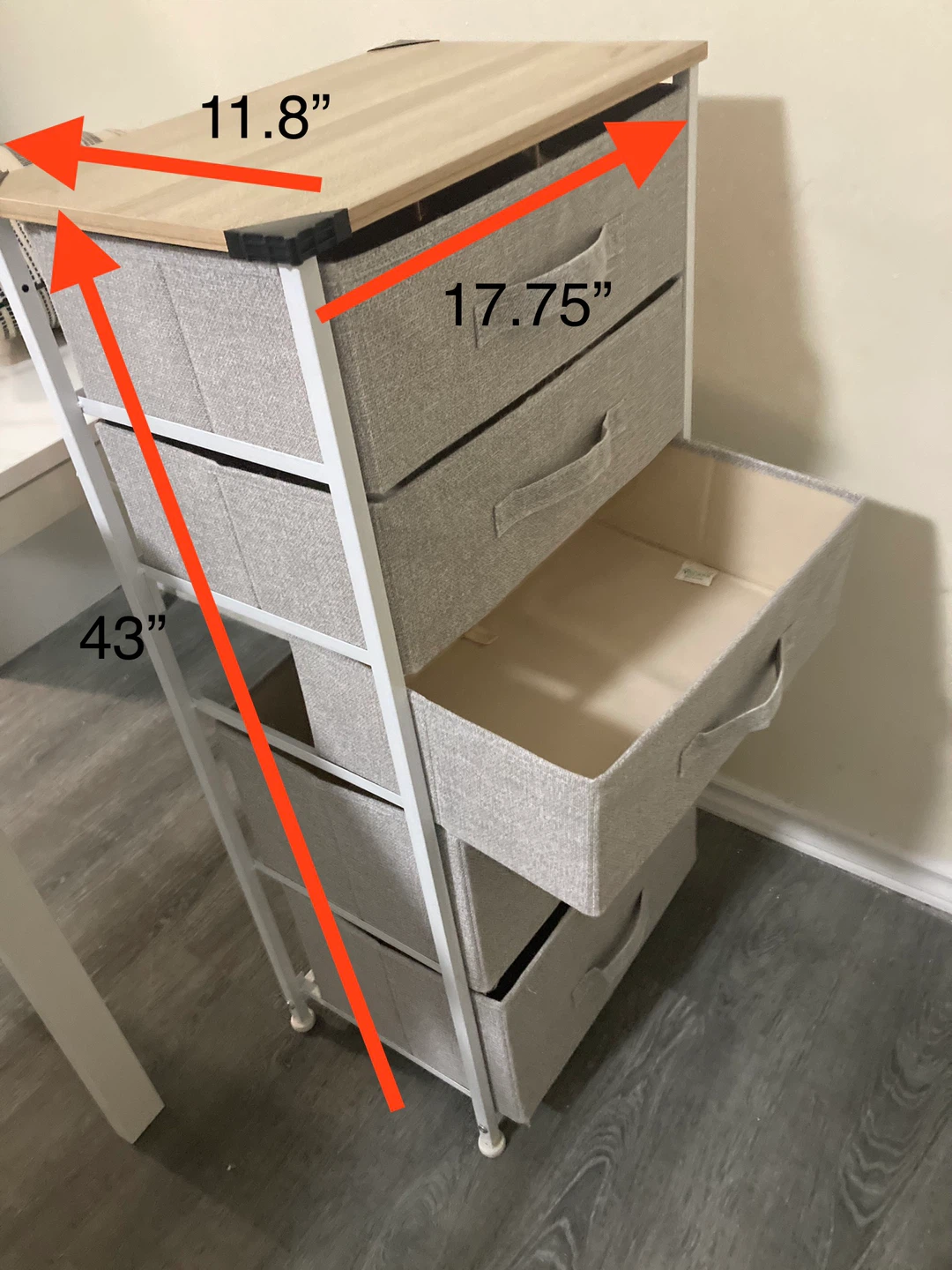 5-Drawer Fabric Dresser - photo 5
