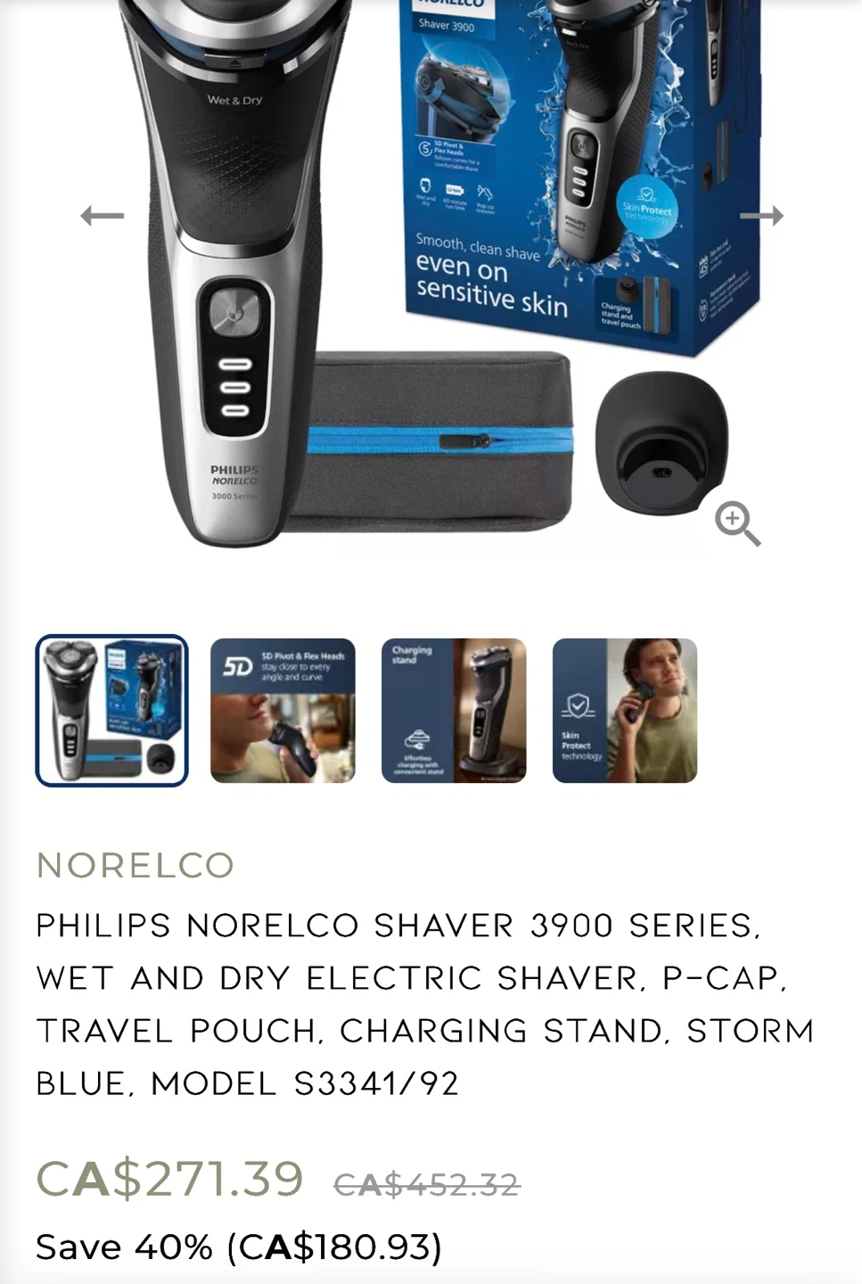 Philips Norelco Shaver 3900 Series NEW