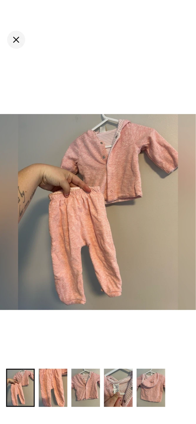 Baby Pink Hoodie & Pants Set 3-6 Months