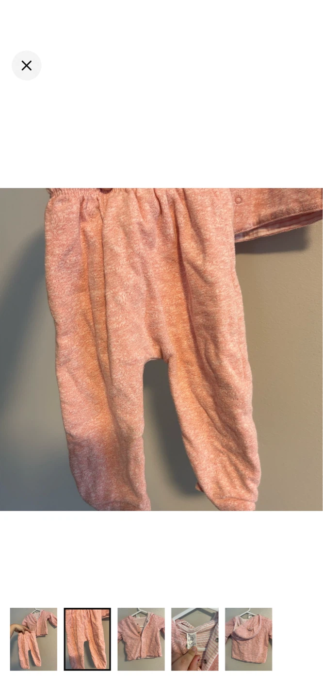 Baby Pink Hoodie & Pants Set 3-6 Months - photo 2