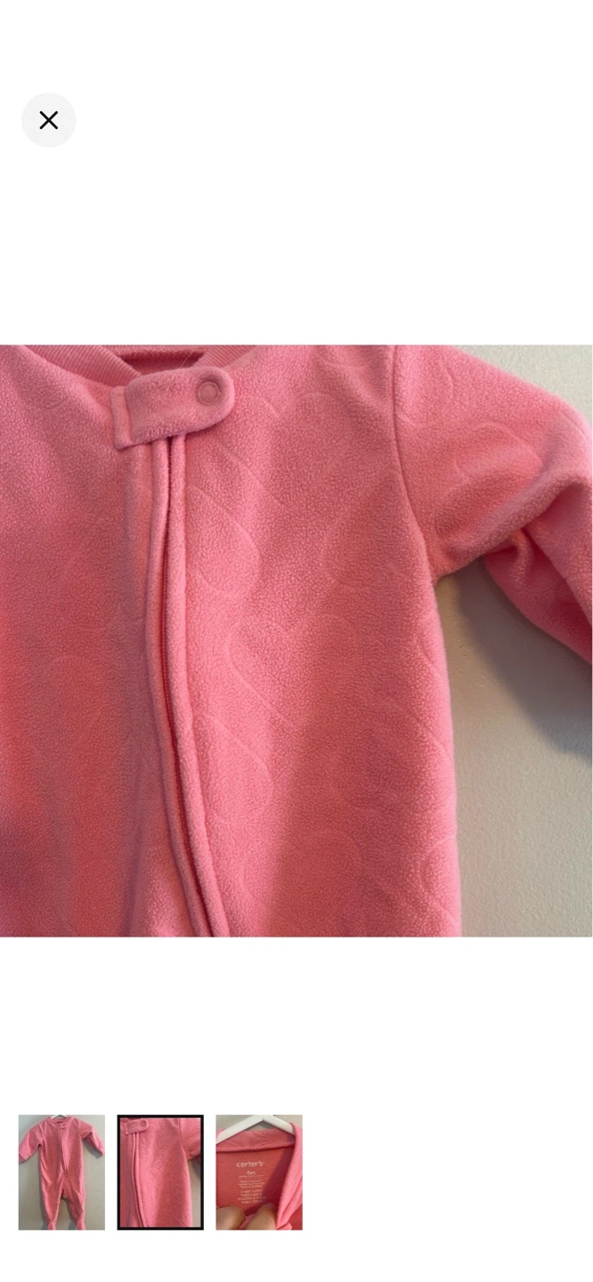 Carter's Baby Girl Fleece Sleepsuit - 6 Months - photo 2