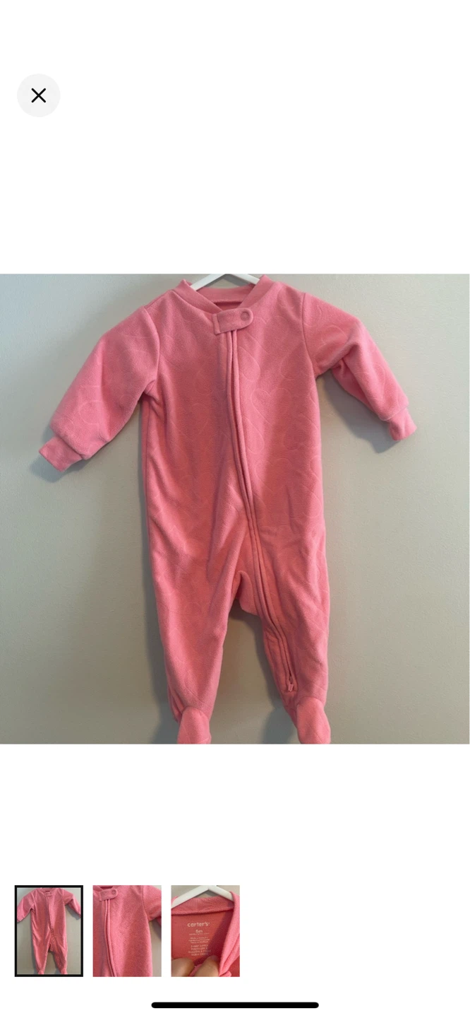Carter's Baby Girl Fleece Sleepsuit - 6 Months