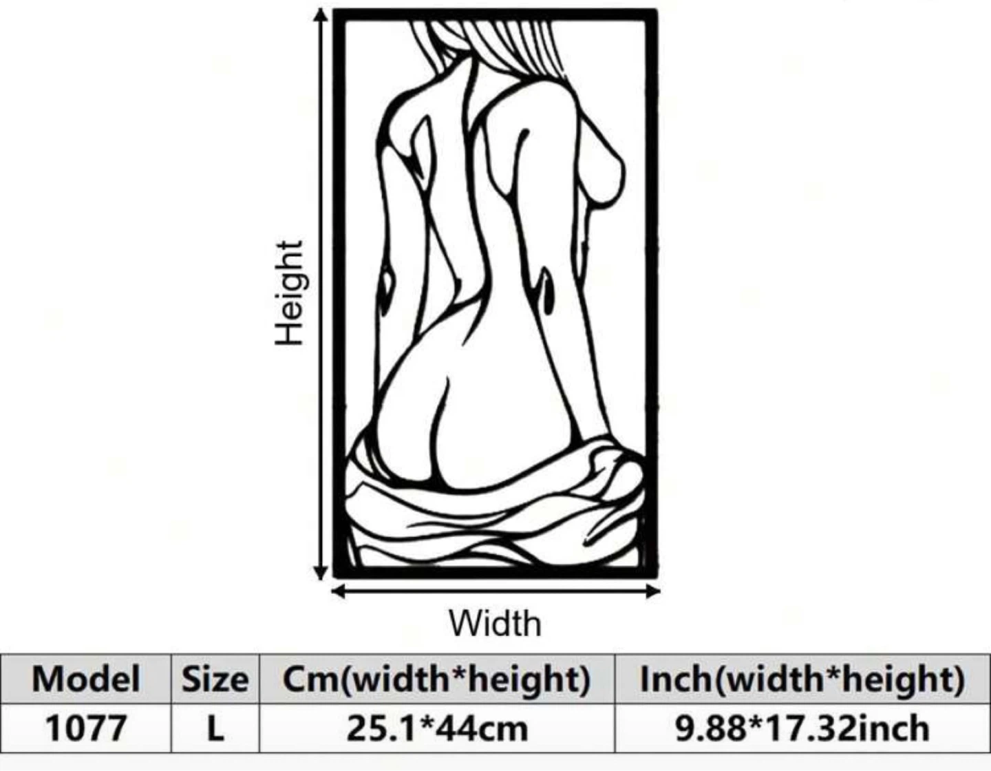 Metal Wall Art - Nude Figure Design - photo 4