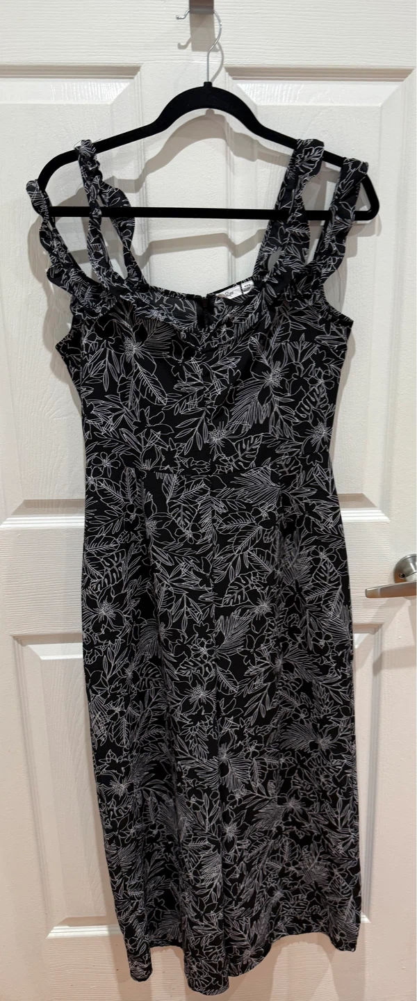Black and White Floral romper