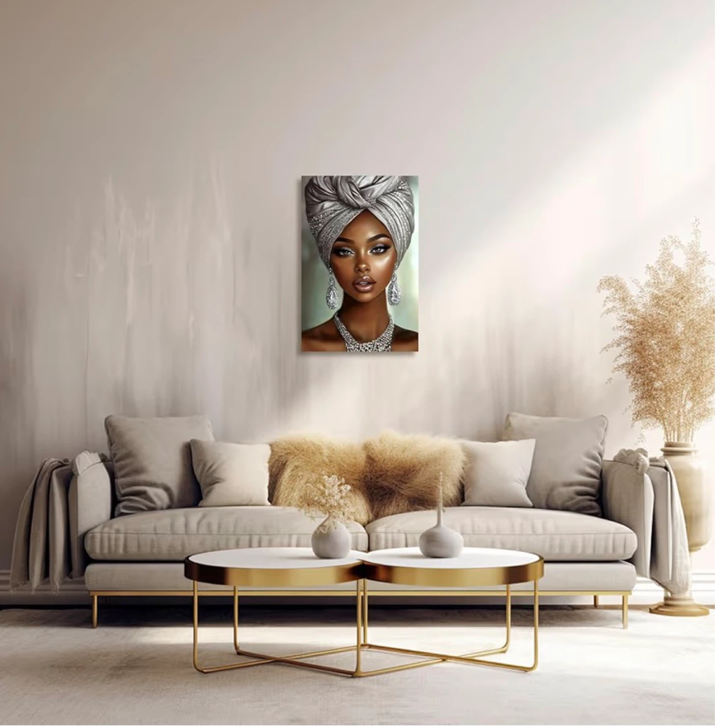 Diamond Turban Woman Canvas Wall Art 24x36 - photo 5