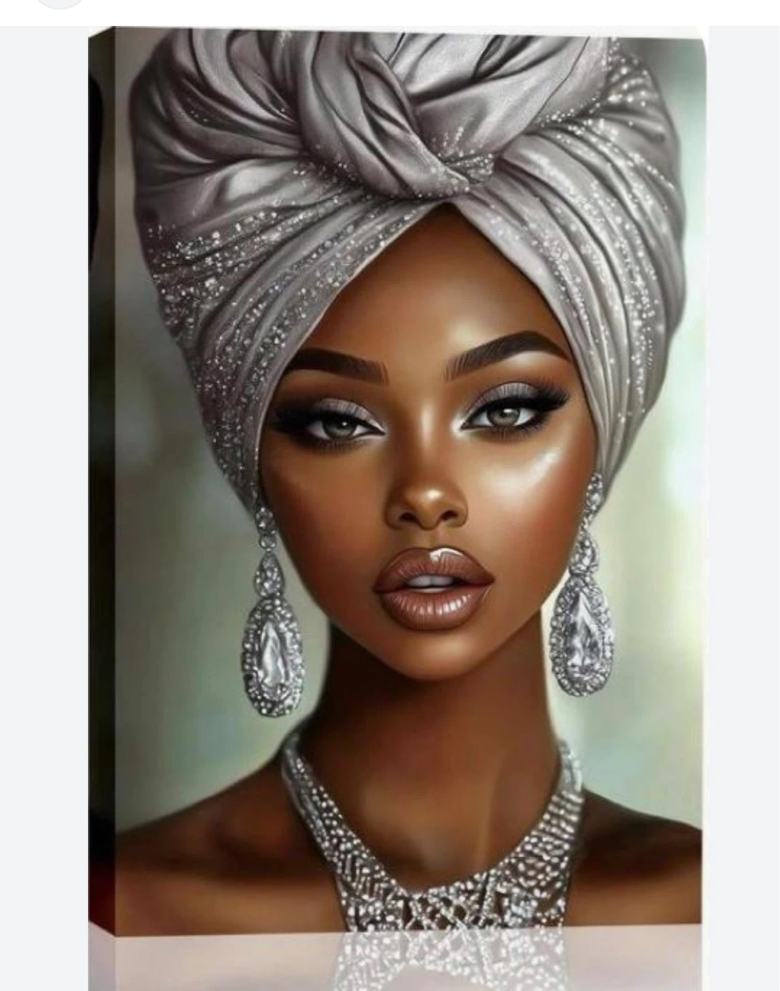 Diamond Turban Woman Canvas Wall Art 24x36 - photo 3
