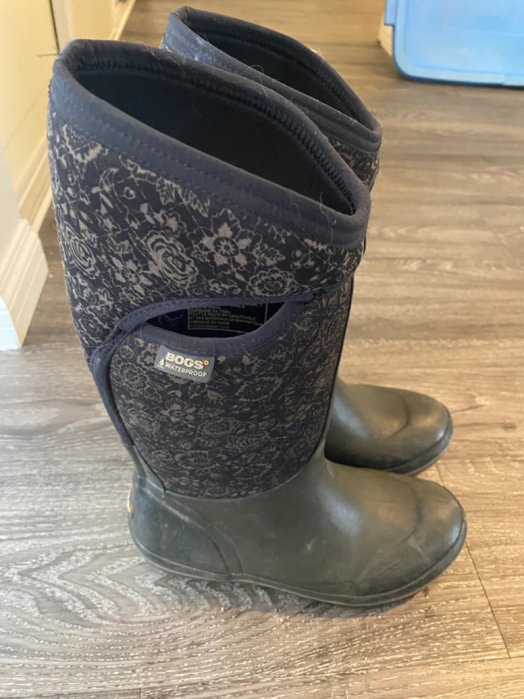 BOGS Waterproof Boots with Floral Pattern