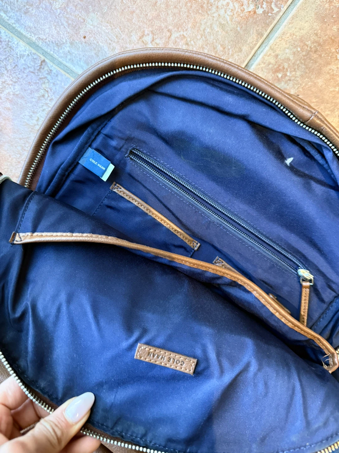 Cole Haan Brown Leather Backpack, Fossil and more - photo 5