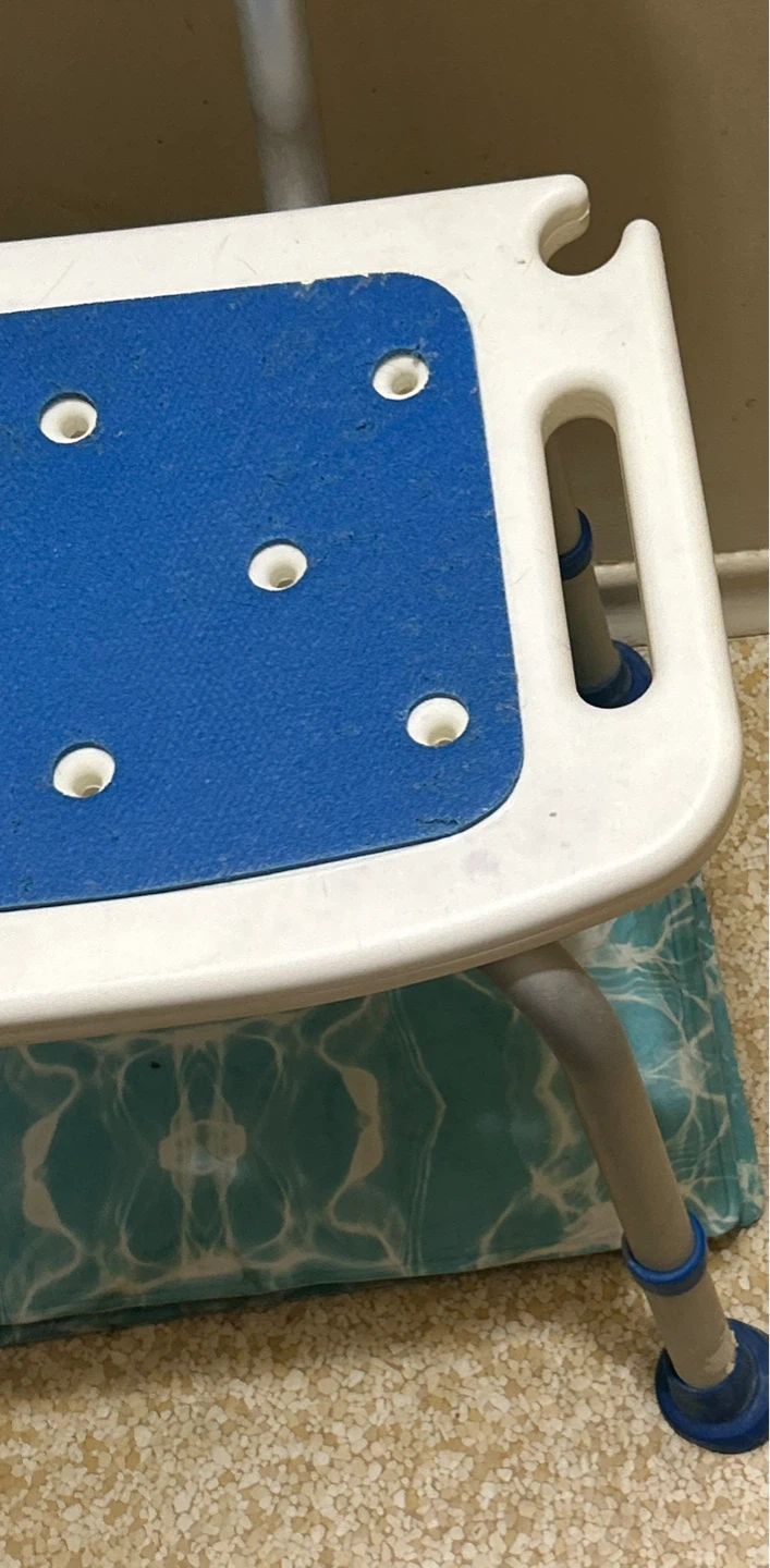 White and Blue Bath Safety Shower Chair - photo 3