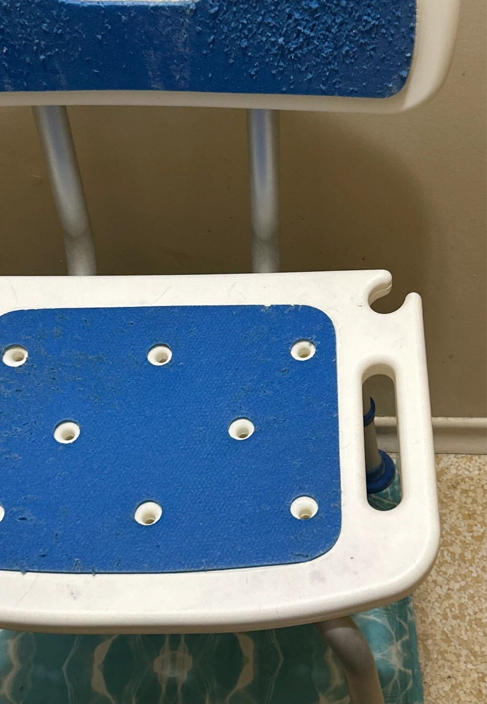 White and Blue Bath Safety Shower Chair - photo 2