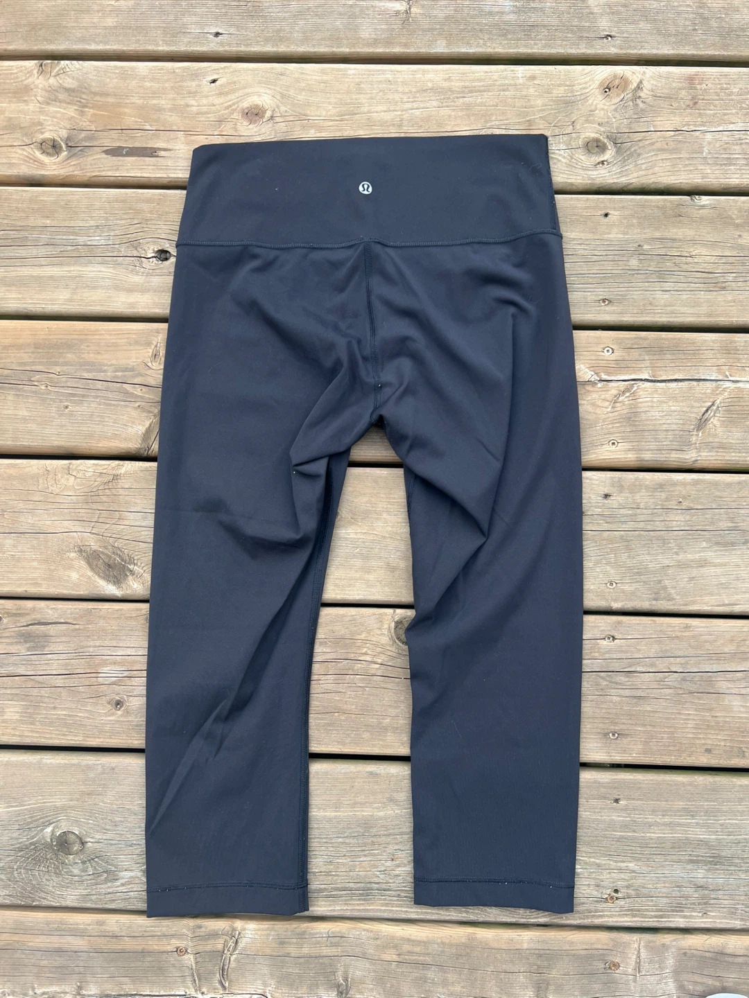 Lululemon Black Crop Leggings Size 10 - photo 2