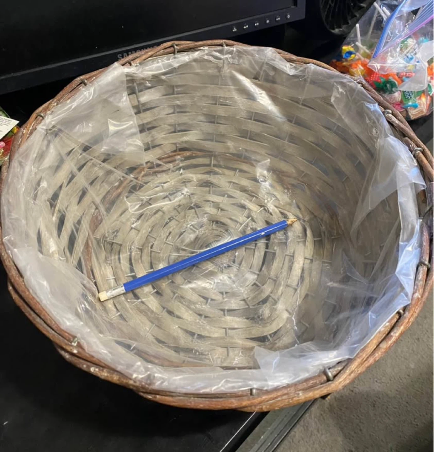 Woven Basket with Plastic Liner - photo 2