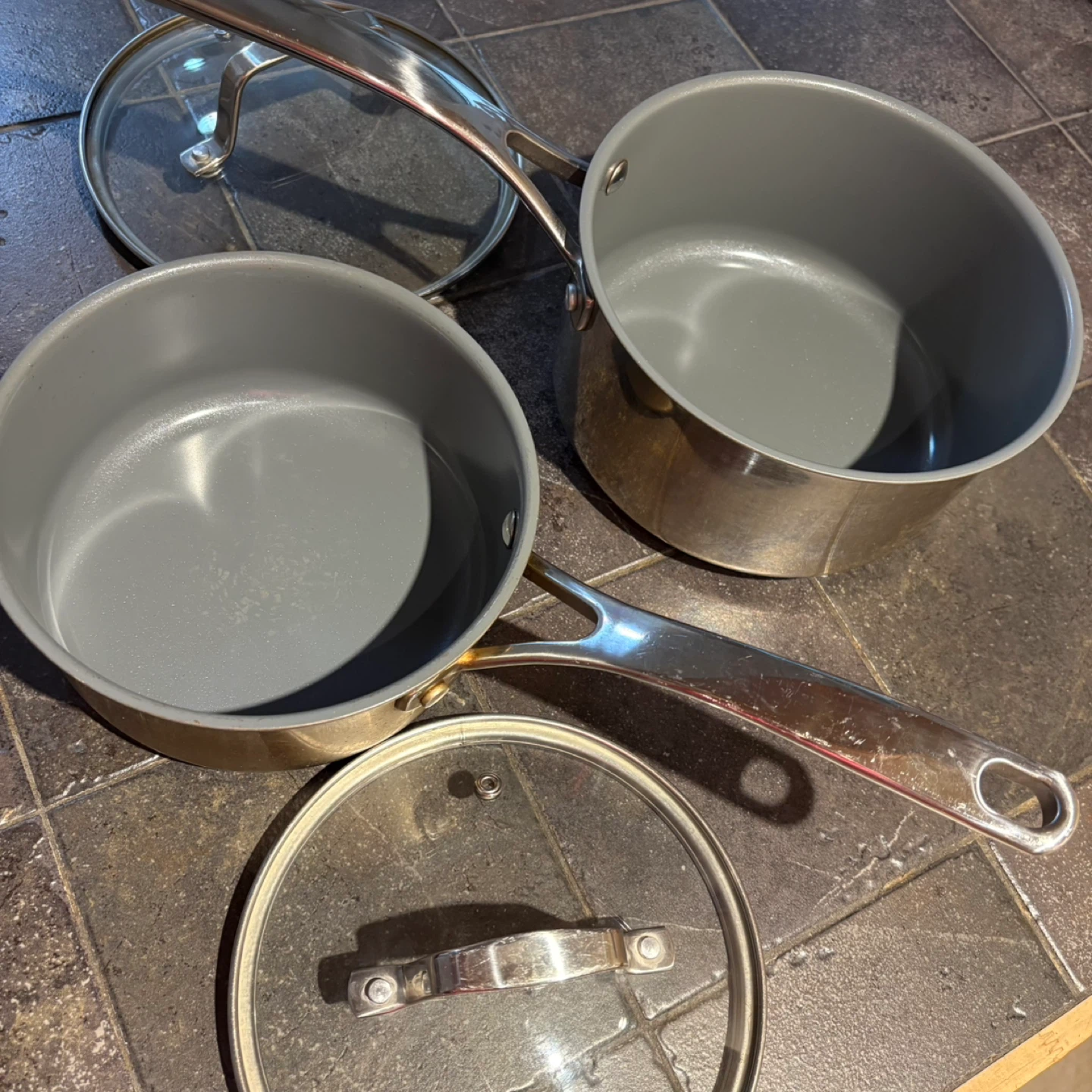 Martha Stewart 2 x Ceramic Nonstick Covered Saucepan - photo 2