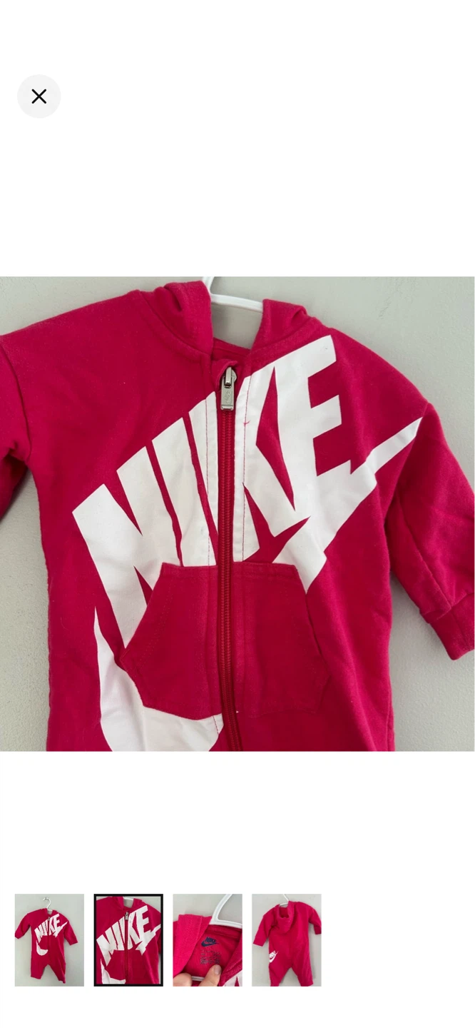 Nike Baby Girl's Pink Romper Suit 3/6M - photo 2