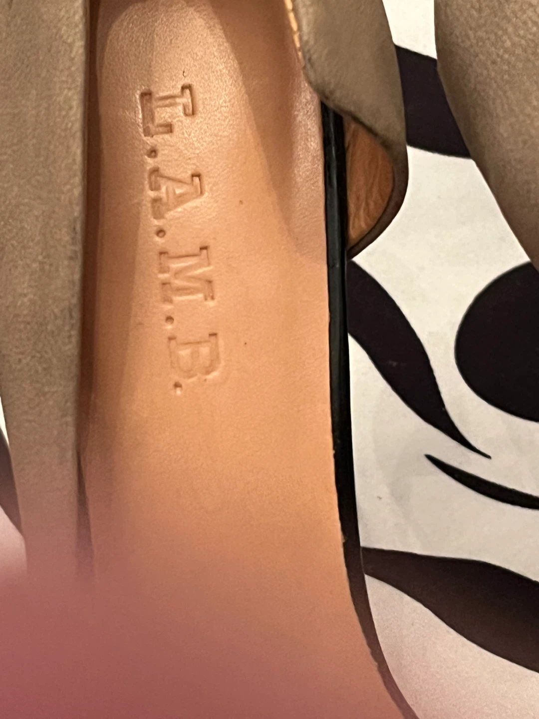 L.A.M.B. by Gwen Stefani taupe stiletto platform peep-toe heels - photo 3