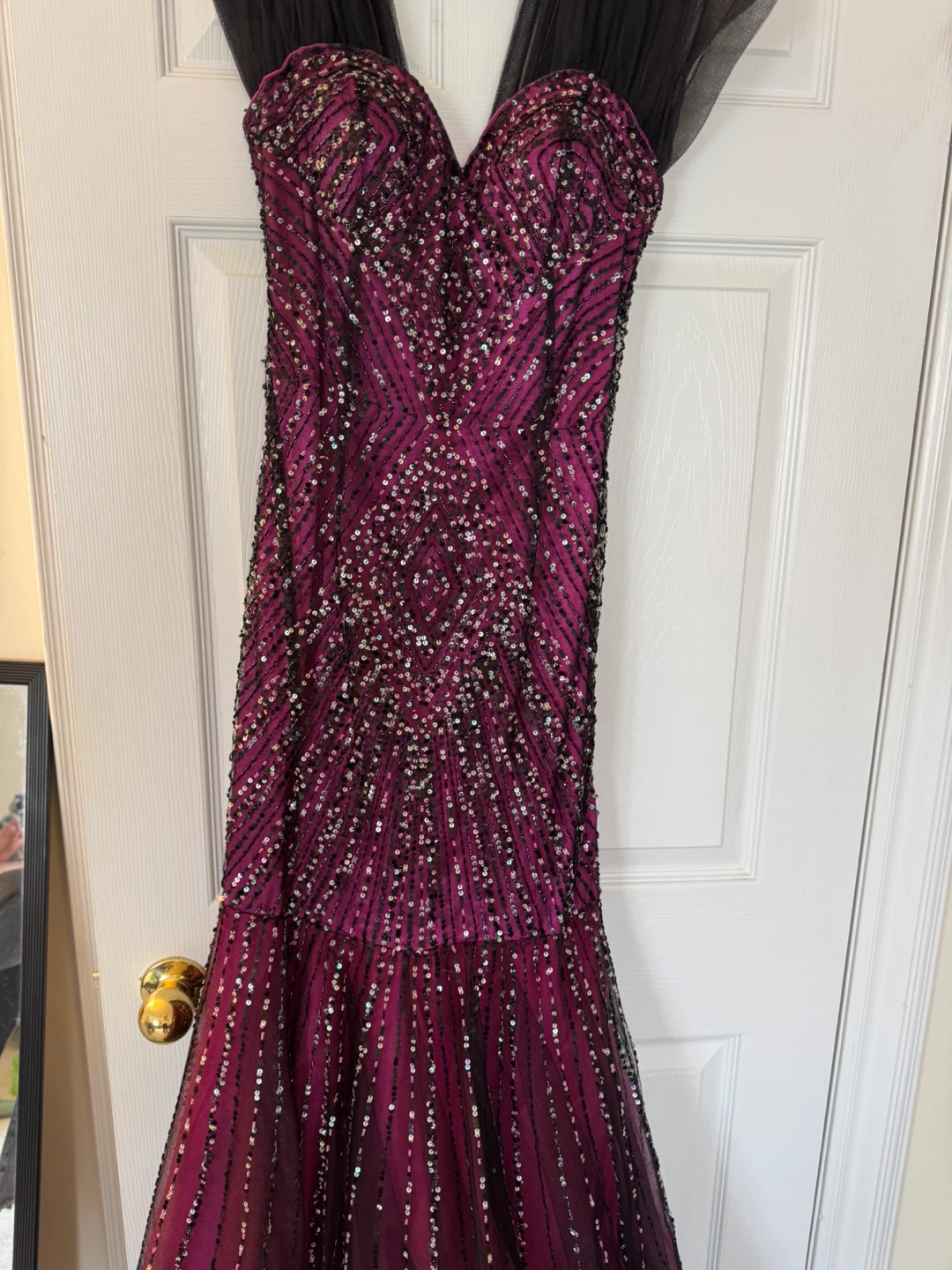 Sequin Strapless Mermaid Prom Dress - photo 3