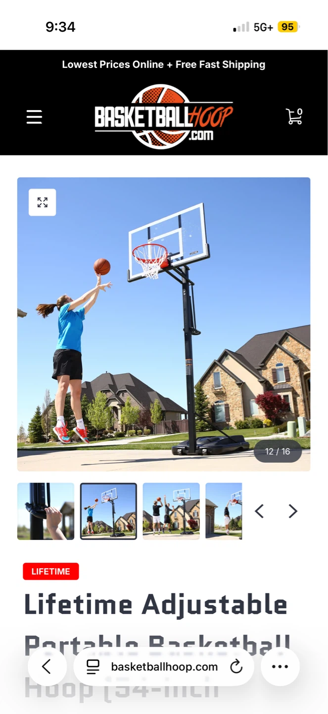 Lifetime Adjustable Portable Basketball Hoop - photo 2