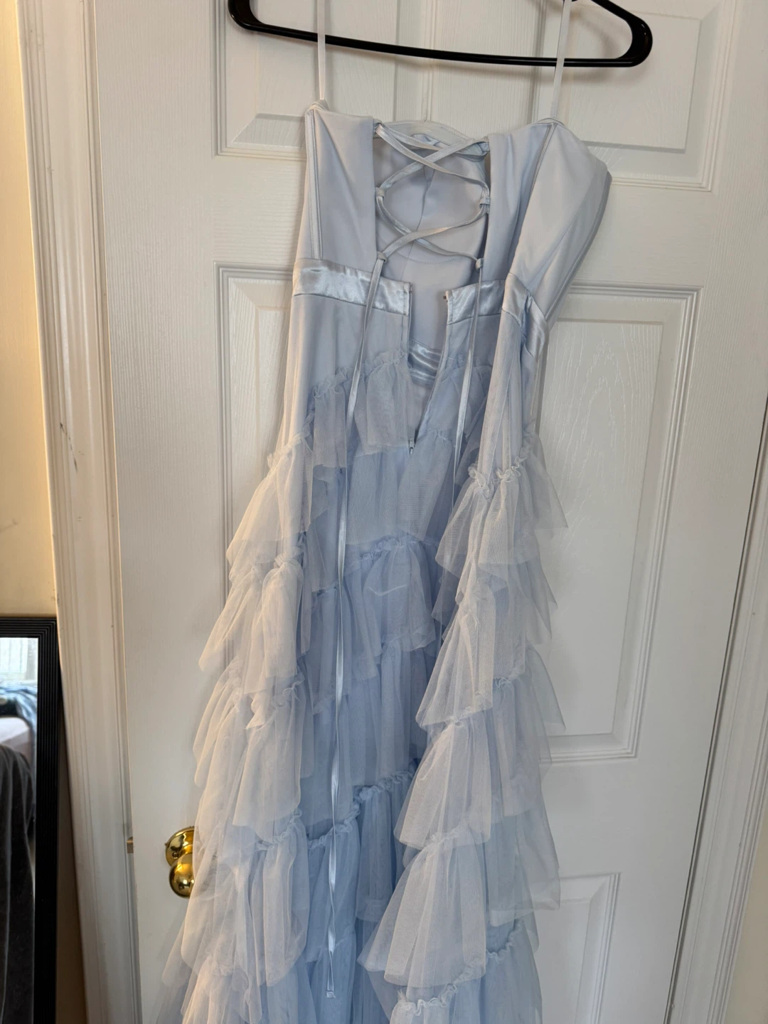 Le Château Light Blue Ruffle Dress - photo 2