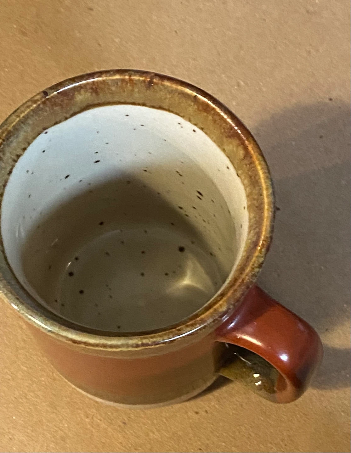 Terracotta and white speckled mug - photo 3