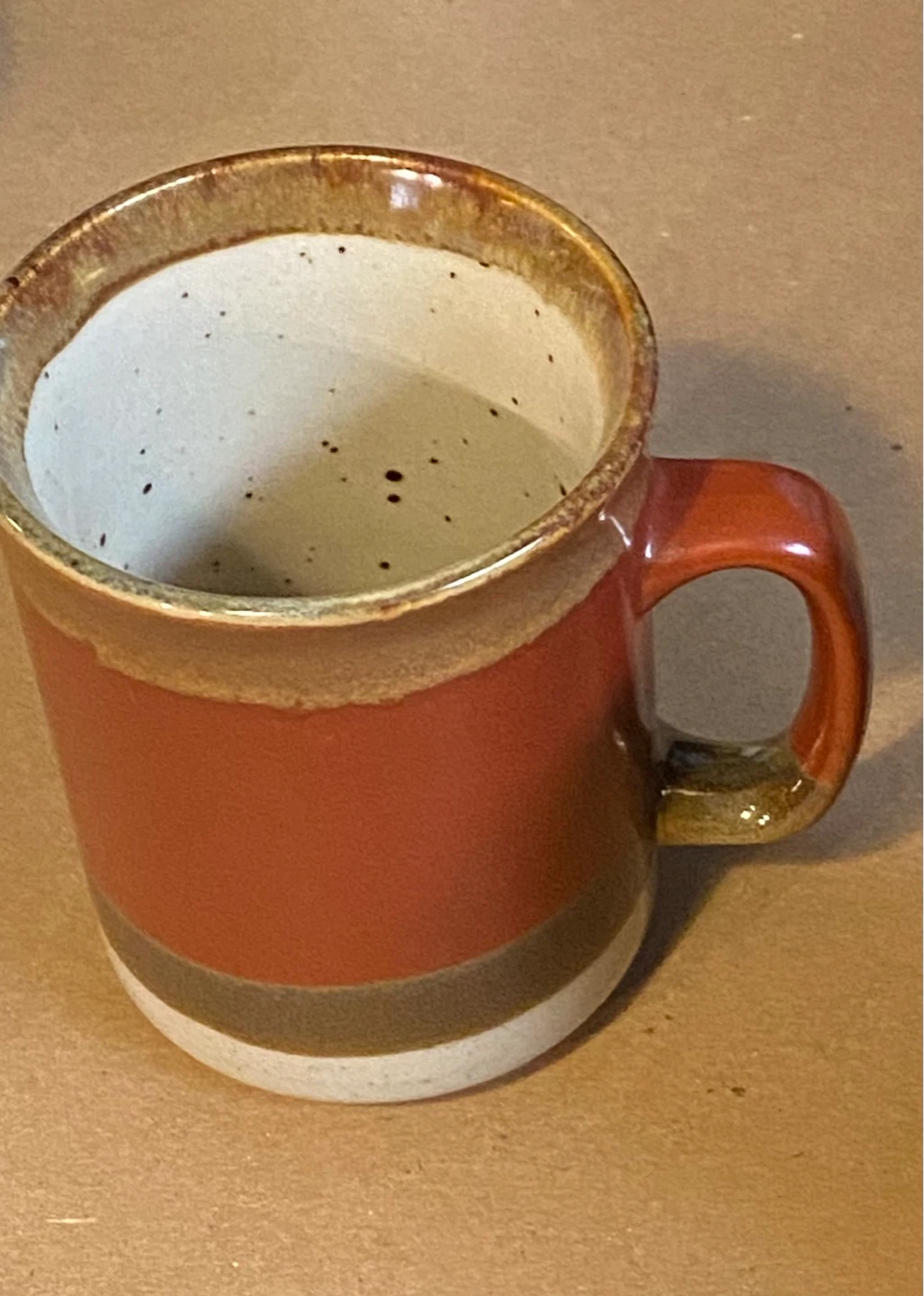 Terracotta and white speckled mug - photo 2