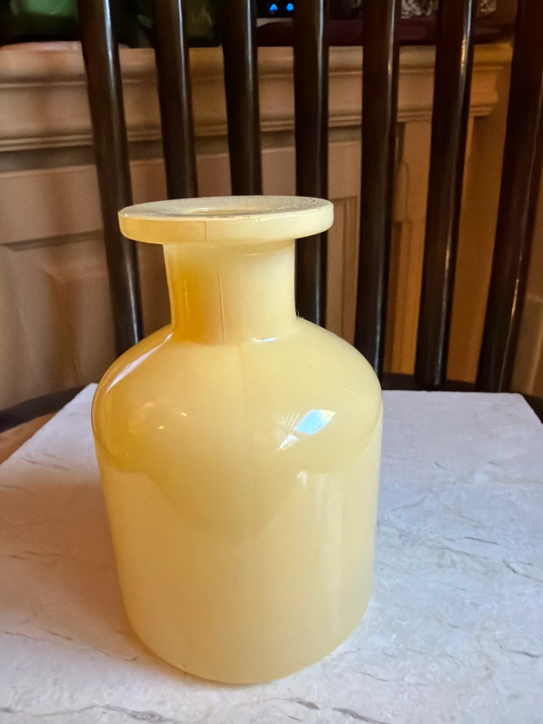 Yellow Frosted Glass Bud Vase - photo 4