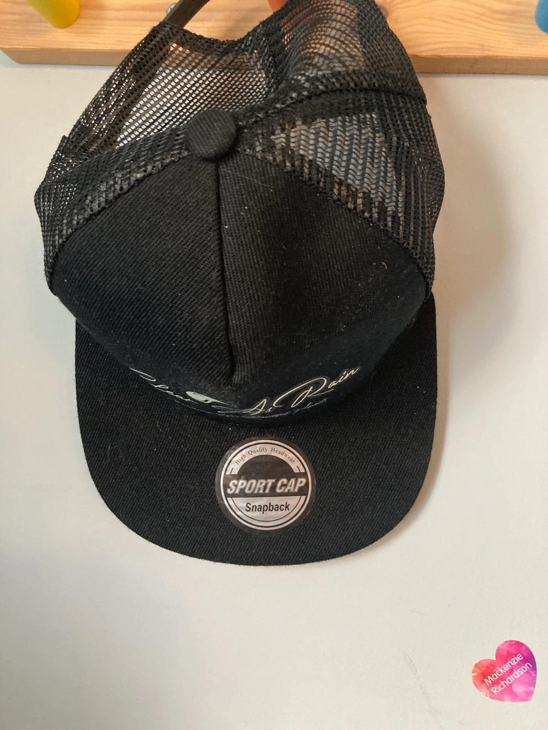 Black Snapback Sport Cap