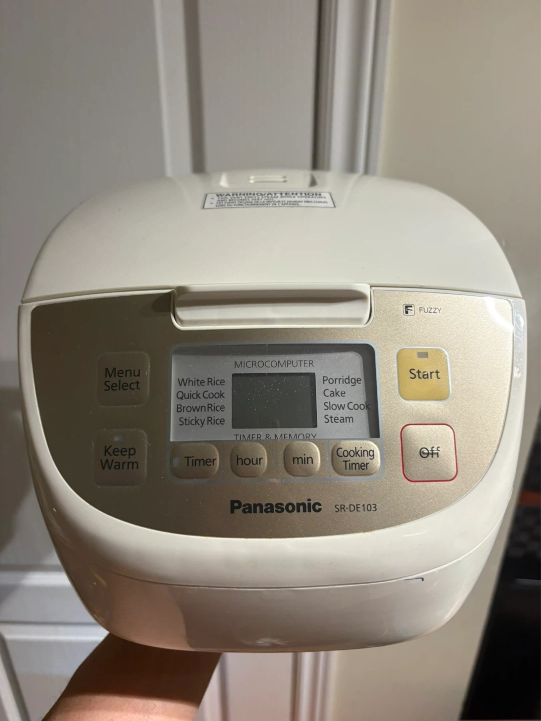 Panasonic SR-DE103 Fuzzy Logic Rice Cooker