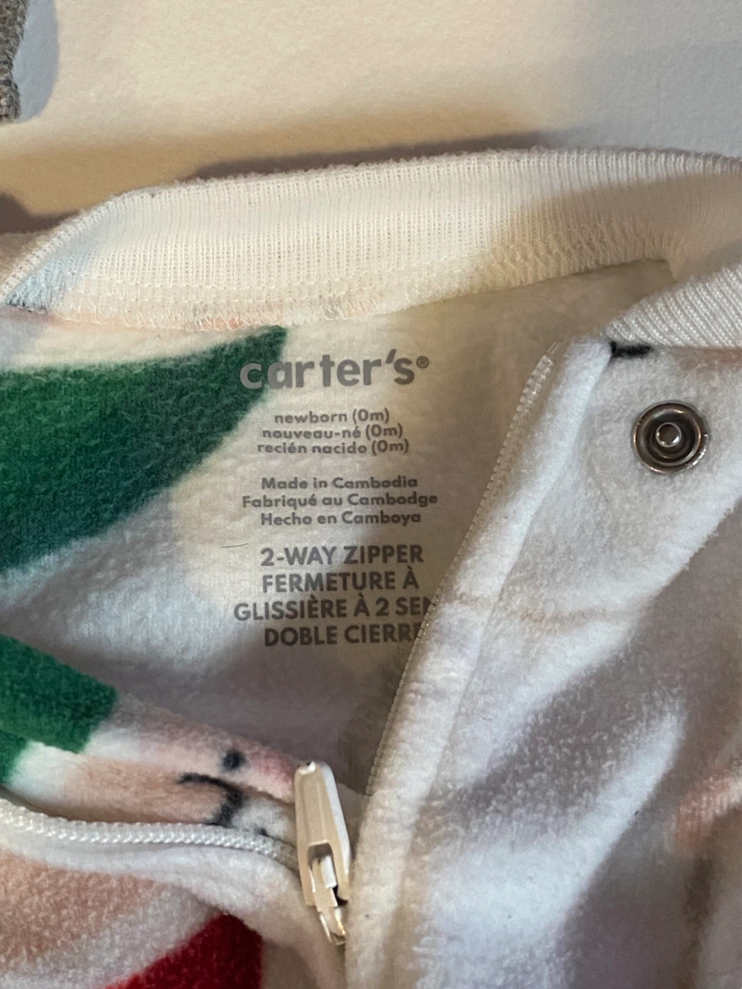 Carters Newborn Santa Fleece Footie Pajamas - photo 3