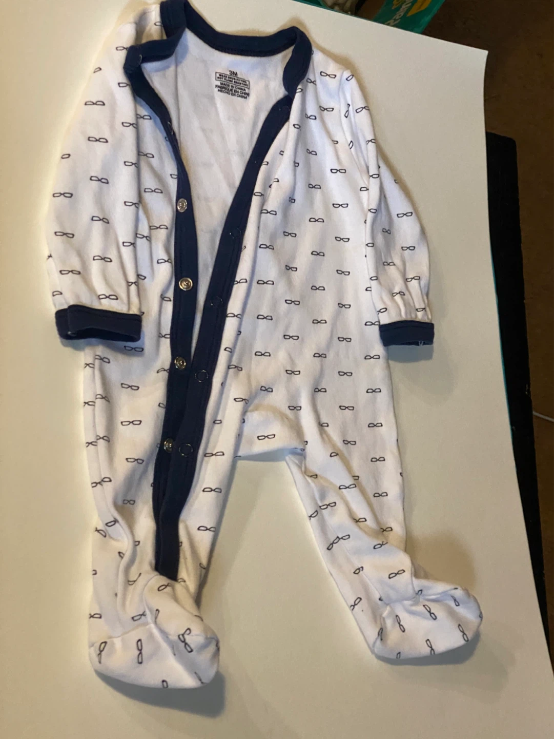 Baby Sunglasses Footed Onesie - 3M