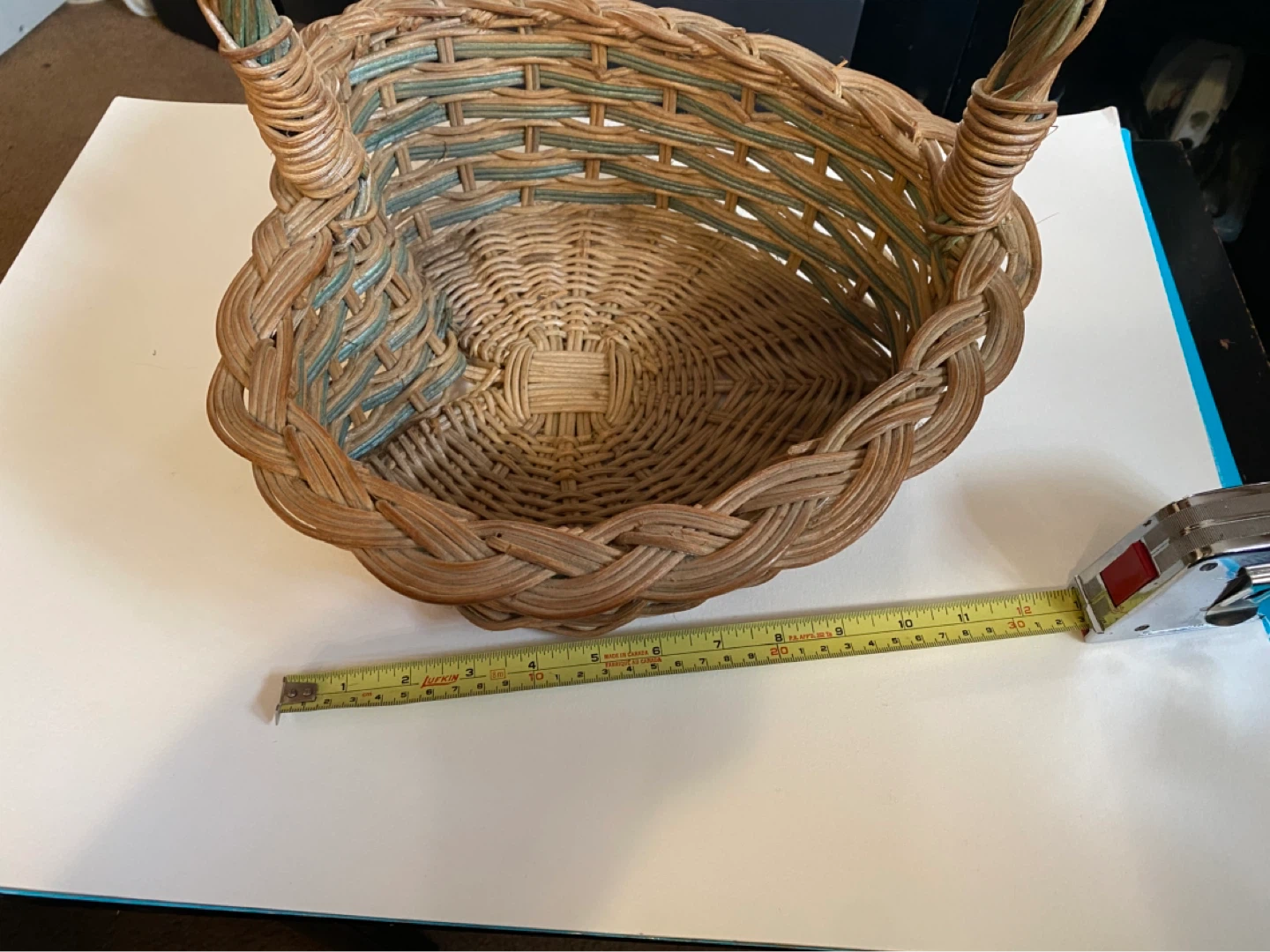 Wicker Heart-Shaped Basket with Handle - photo 2