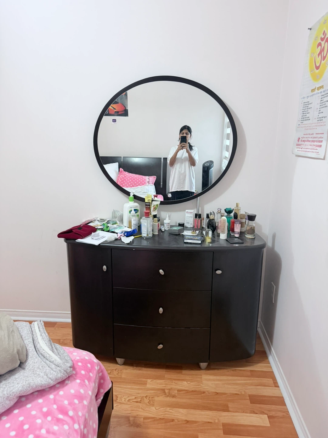 Dark Wood Dresser with Mirror Brick