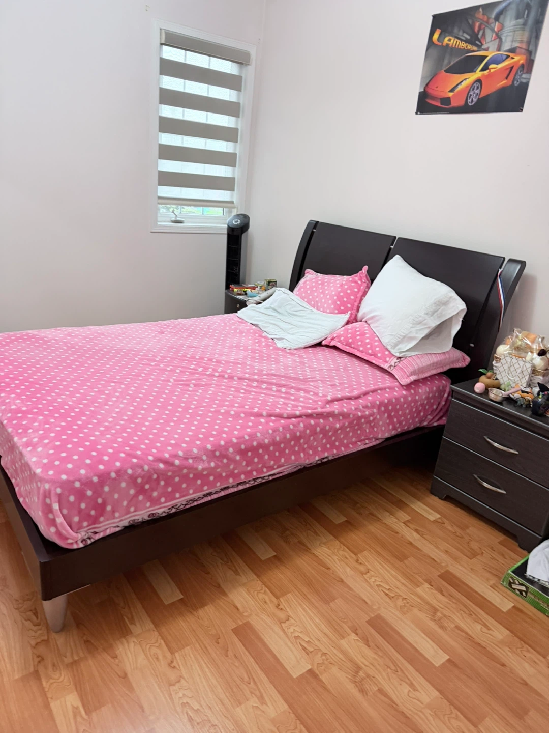 Double Size Bed Frame - Dark Brown