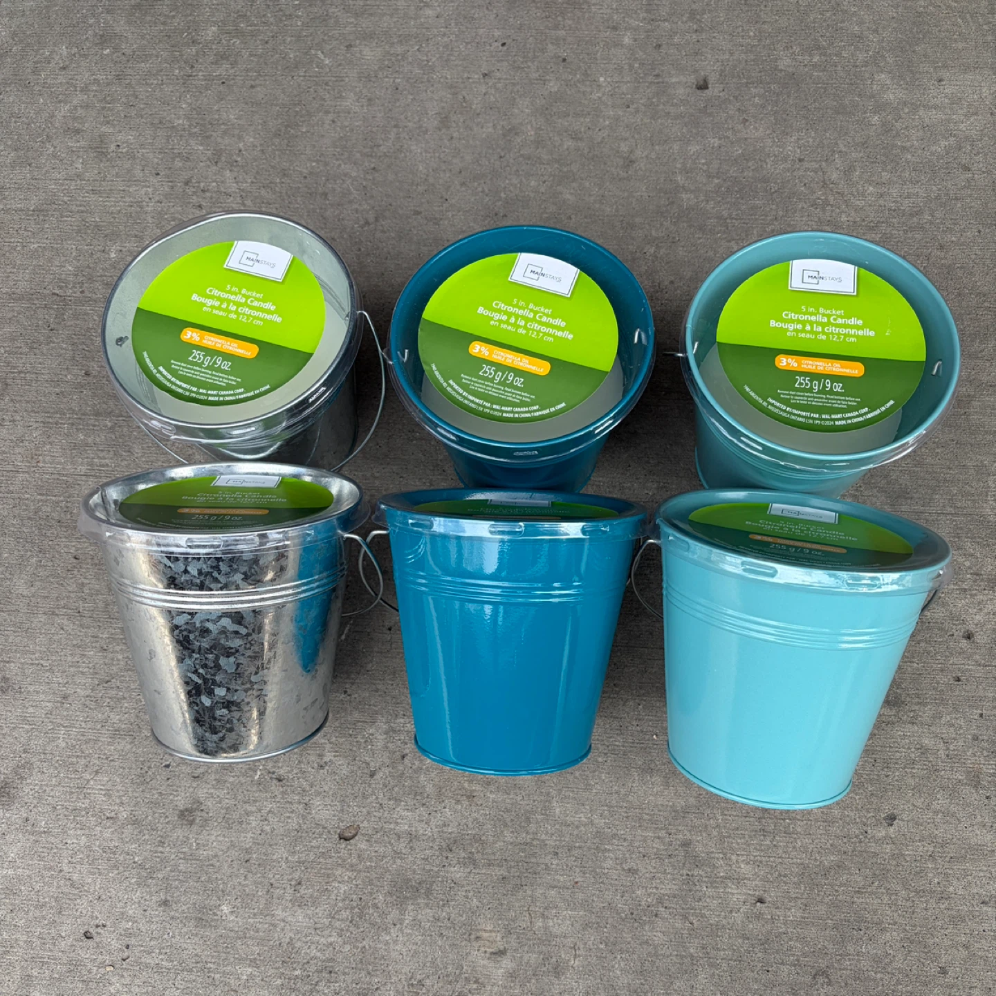 Mainstays 5 in. Bucket Citronella Candles