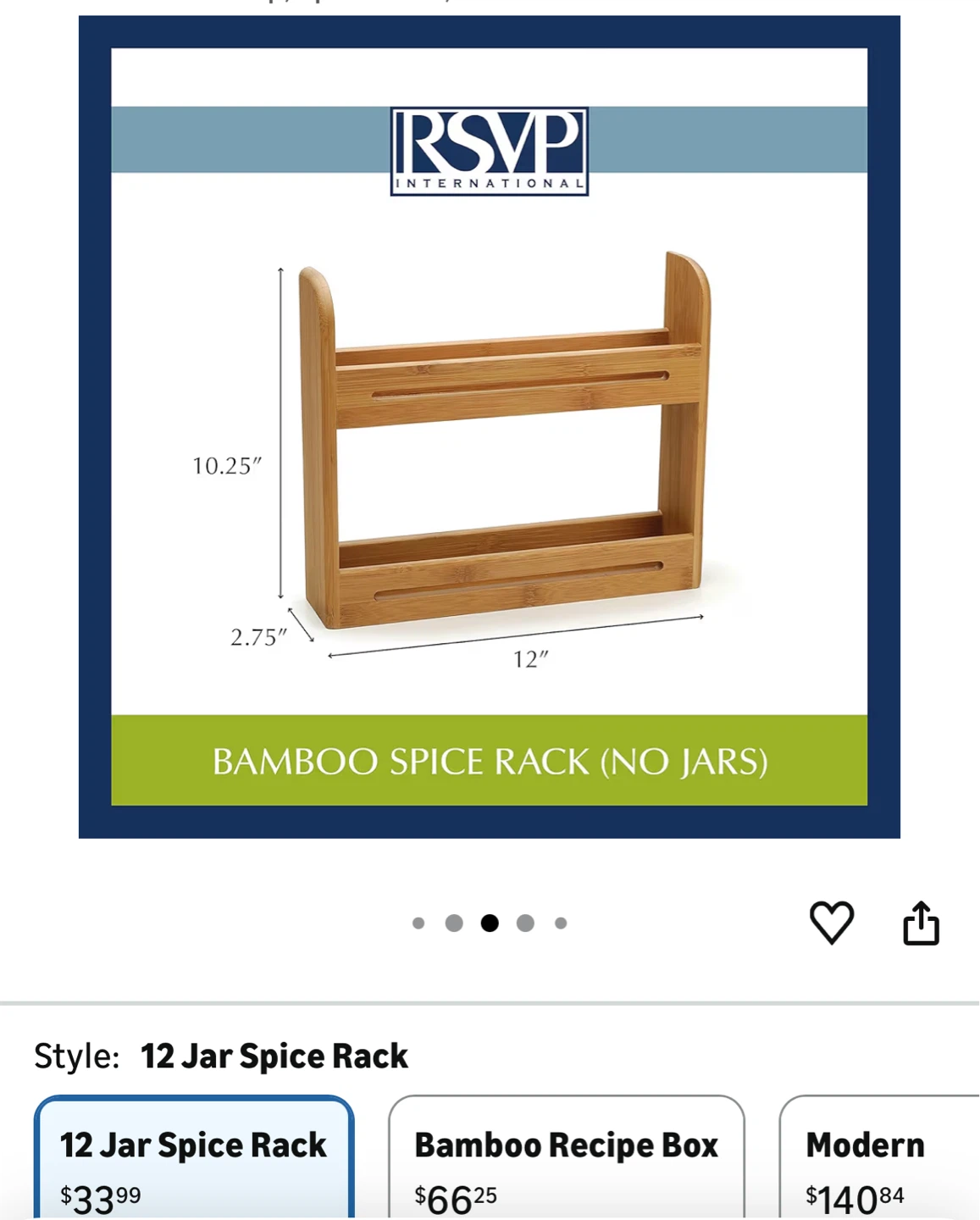 Bamboo 12 Jar Spice Rack - photo 2