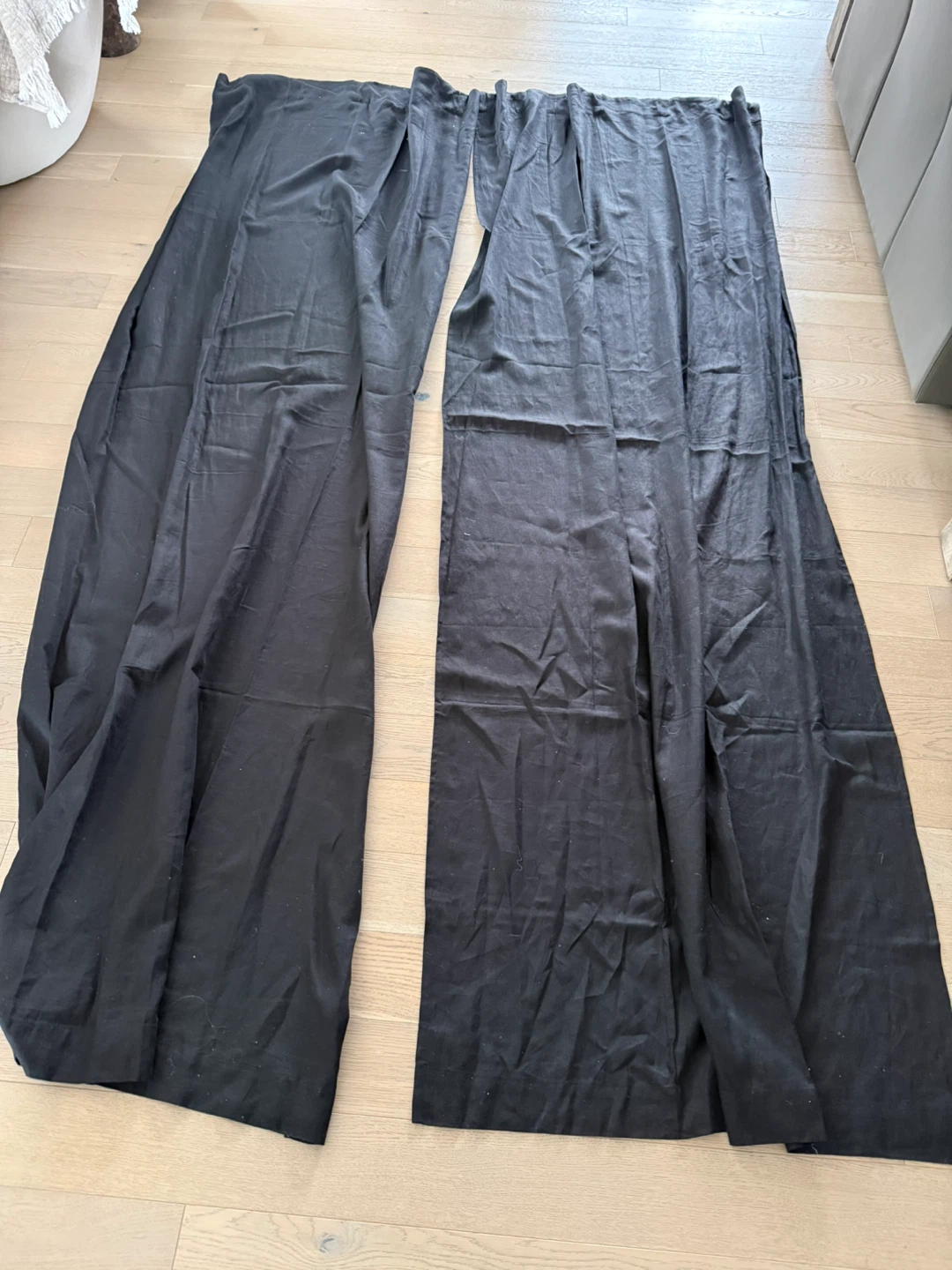 Black Linen Curtains - 45” x 108” - 2 sets avail - $100 per set - photo 5