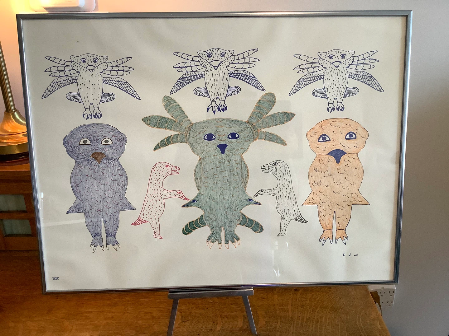 Vintage Drawing/Print by the Inuit Artist Kakulu Saggiatuk 🐞