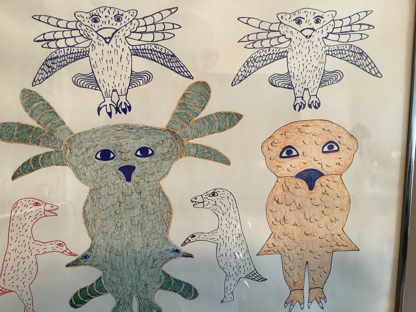 Vintage Drawing/Print by the Inuit Artist Kakulu Saggiatuk 🐞 - photo 4