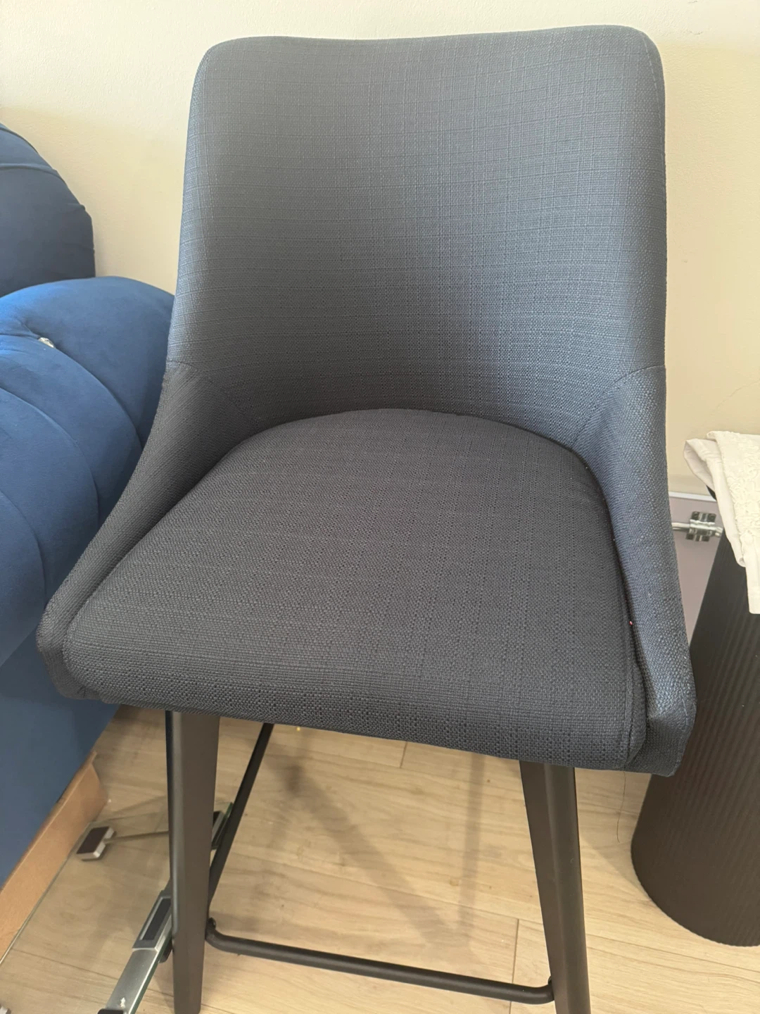 Dark Grey Fabric Bar Stool - photo 2