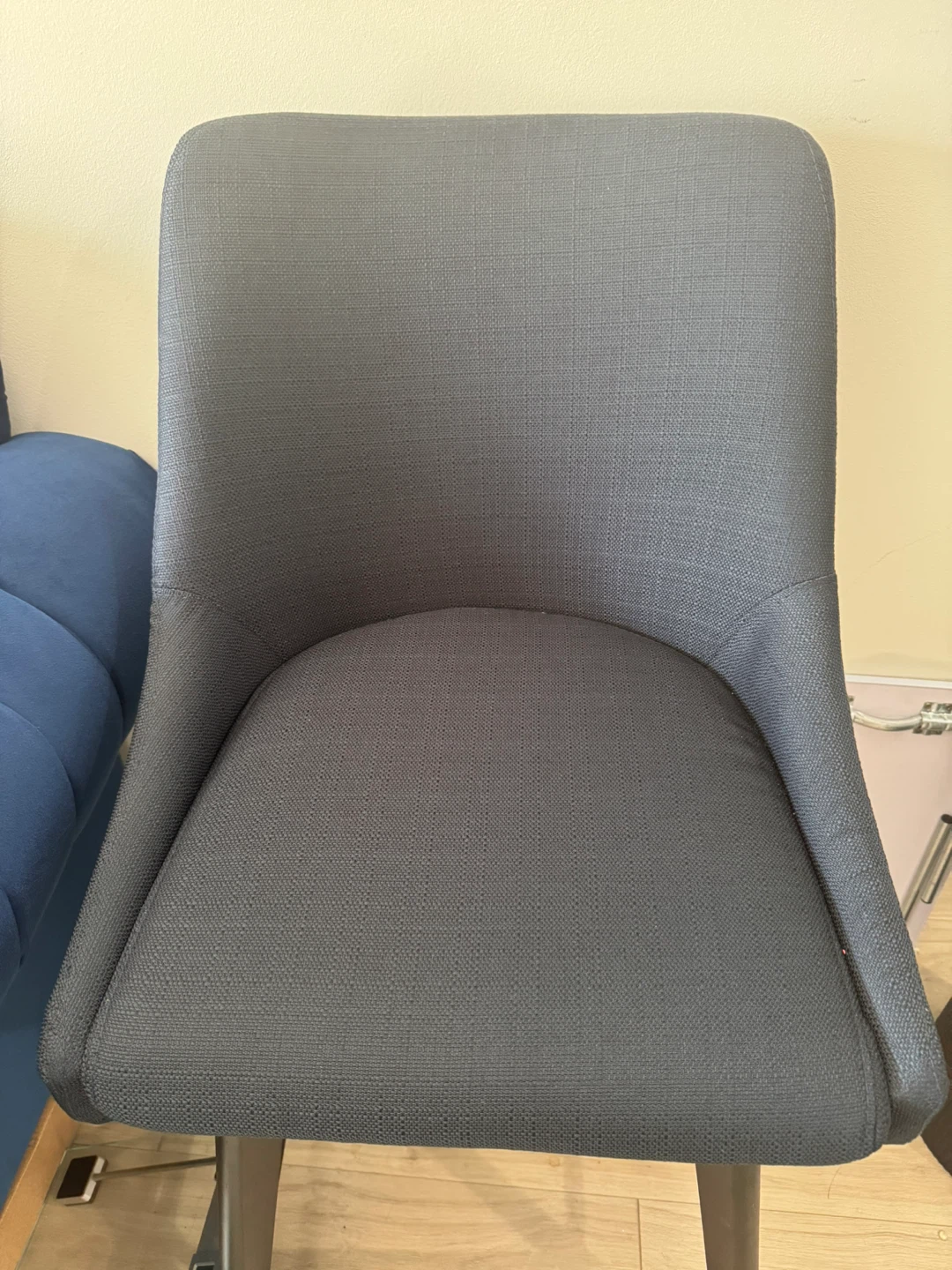 Dark Grey Fabric Bar Stool