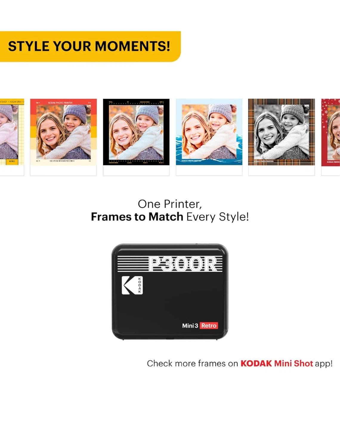 Kodak Mini 3 Retro Photo Printer P300R - photo 4
