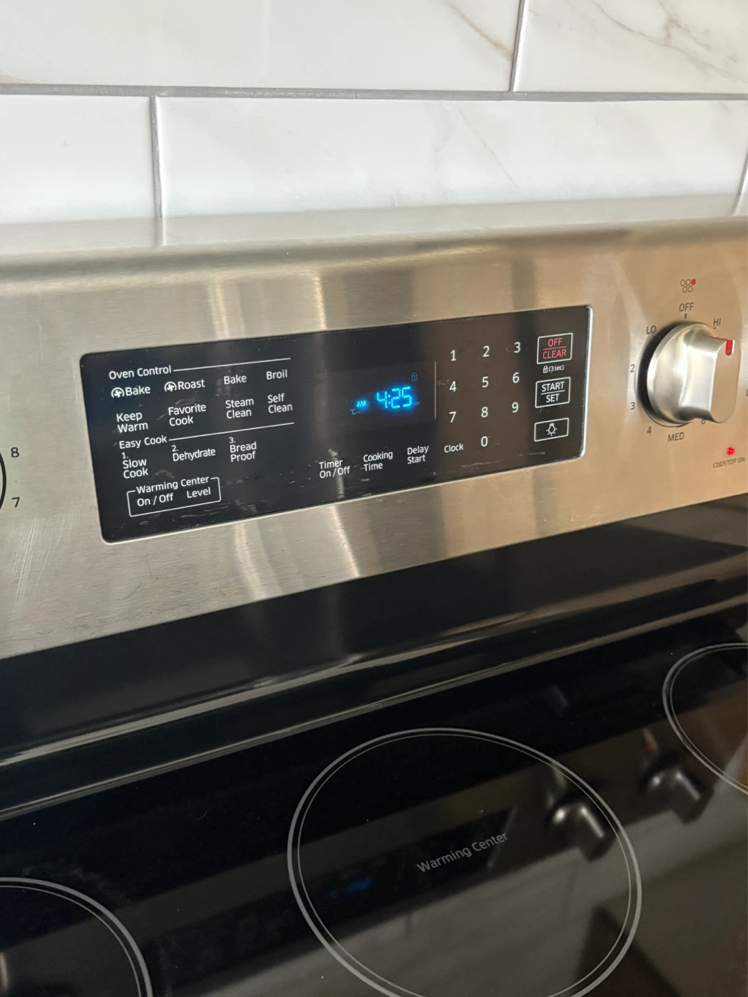 Stainless Steel Electric Range with Warming Center - photo 2