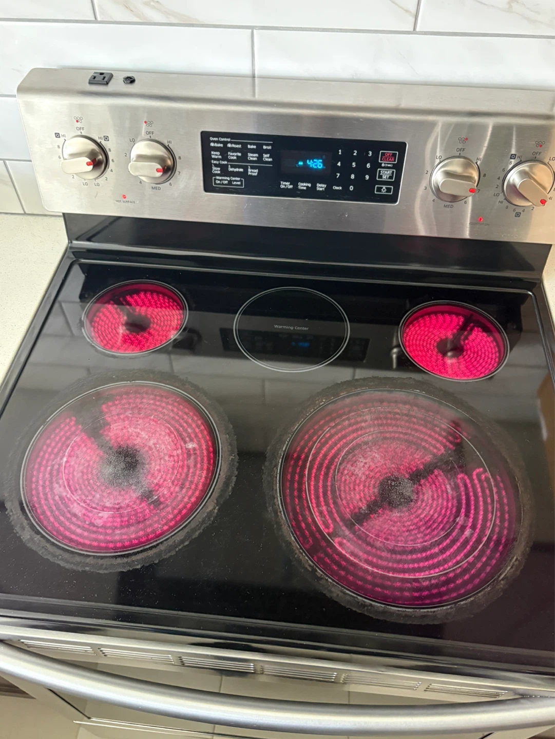 Stainless Steel Electric Range with Warming Center - photo 5