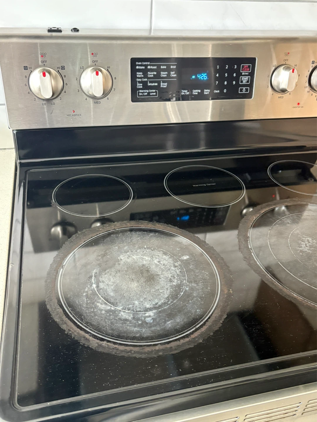 Stainless Steel Electric Range with Warming Center - photo 3